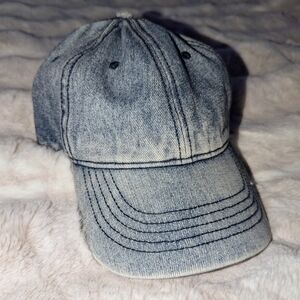 Denim Baseball Cap Hat Blue Wash Adjustable Strap